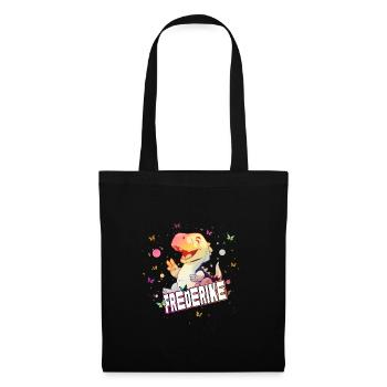 FREDERIKE - Beautiful GIRL name with cute DINO - Tote Bag - black - Front