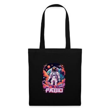 FABIO - Beautiful boy name with cool astronaut - Tote Bag - black - Front