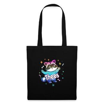 THEES - Beautiful boy name with cute raccoon - Tote Bag - black - Front