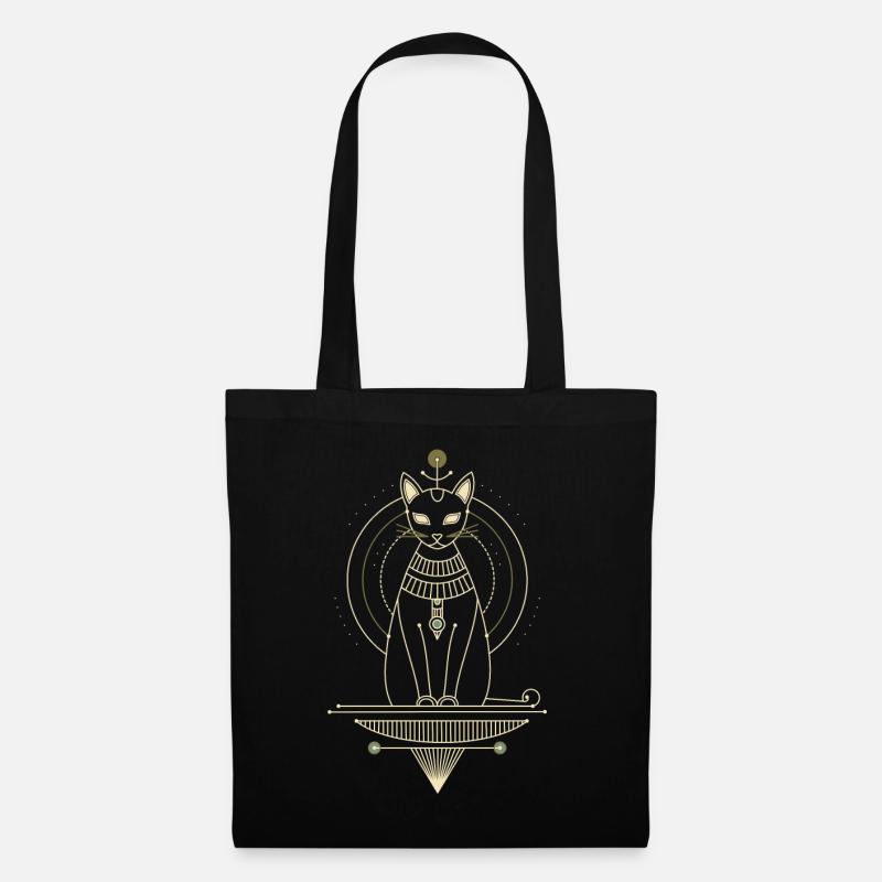 Bastet Ägyptische Katze - Stoffbeutel - Schwarz
