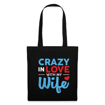Fou amoureux de ma femme - Sac en tissu - noir - Devant