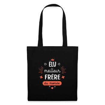 Meilleur Frère du monde Cadeau frere - Sac en tissu - noir - Devant