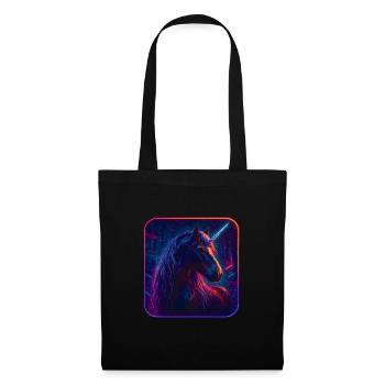 Licorne mystique Noriker pour les fans de fantasy - Sac en tissu - noir - Devant