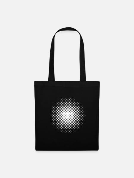 Optical illusion pattern circle geometry gift - Tote Bag - black