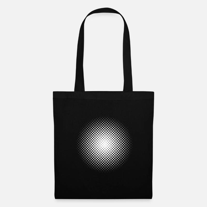 Optical illusion pattern circle geometry gift - Tote Bag - black
