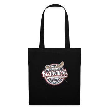 Une thüringer Bratwurst par jour éloigne la pomme - Sac en tissu - noir - Devant