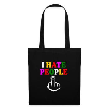 I hate people - Tote Bag - black - Front
