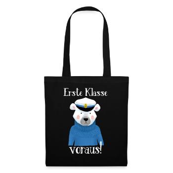 Erste Klasse voraus! - Stoffbeutel - Schwarz - Vorne