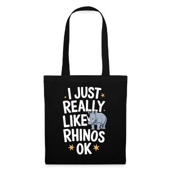 Rhinocéros Rhinocéros - Sac en tissu - noir - Devant