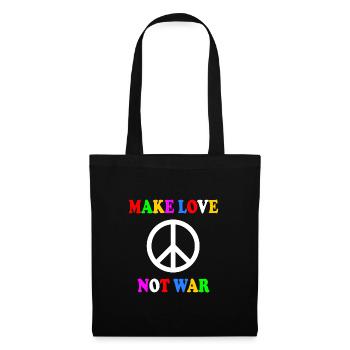 Make love not war - Sac en tissu - noir - Devant