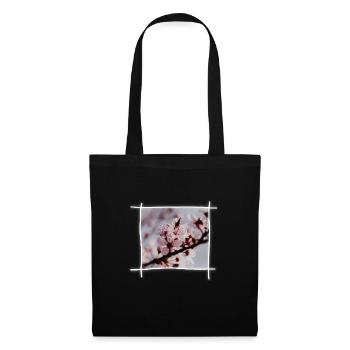 Cerisiers en fleurs et cerisier - Sac en tissu - noir - Devant