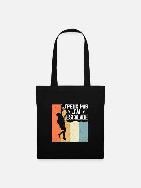 Je Peux Pas J'ai Escalade - Sac en tissu - noir