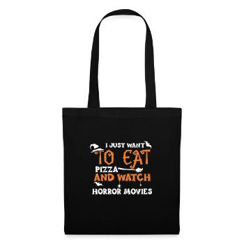 Je veux juste manger de la pizza et du wat... - Sac en tissu - noir - Devant