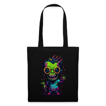 Bunter cooler Zombie - Stoffbeutel - Schwarz - Vorne