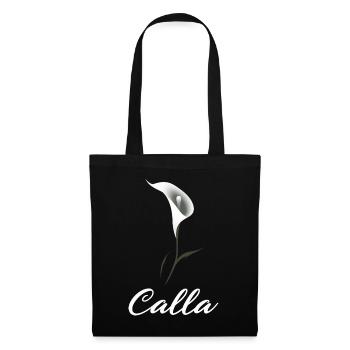 Florist Zantedschia Calla Pflanze Zimmercalla - Stoffbeutel - Schwarz - Vorne