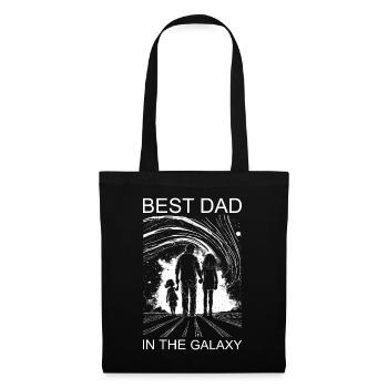 Father Daughter Dad Daughters Best Dad in the galaxy - Tote Bag - black - Front