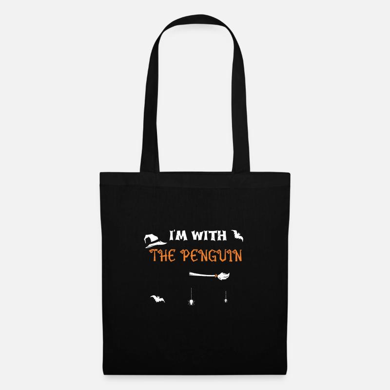 I'm With The Penguin - Halloween - Stoffbeutel - Schwarz