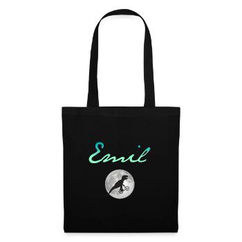 EMIL - Beautiful boy name with dinosaur - Tote Bag - black - Front