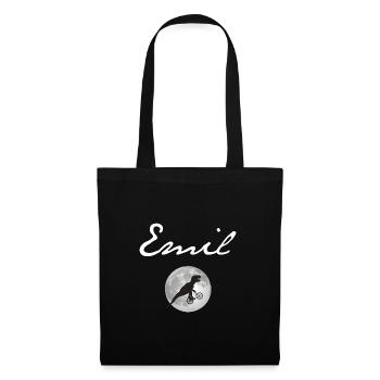 EMIL - Beautiful boy name with dinosaur - Tote Bag - black - Front