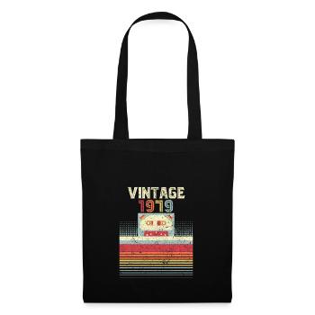 1979 Design vintage, cadeau d'anniversaire Tee. Rétro - Sac en tissu - noir - Devant
