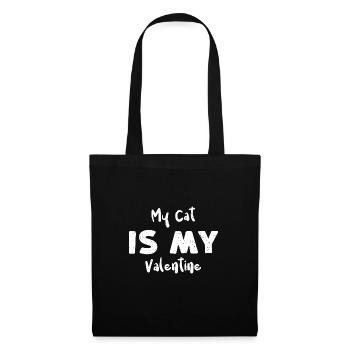 My Cat Is My Valentine - Cats - Stoffbeutel - Schwarz - Vorne