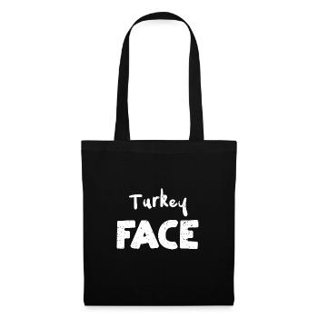 Turkey Face - Thanksgiving - Tote Bag - black - Front