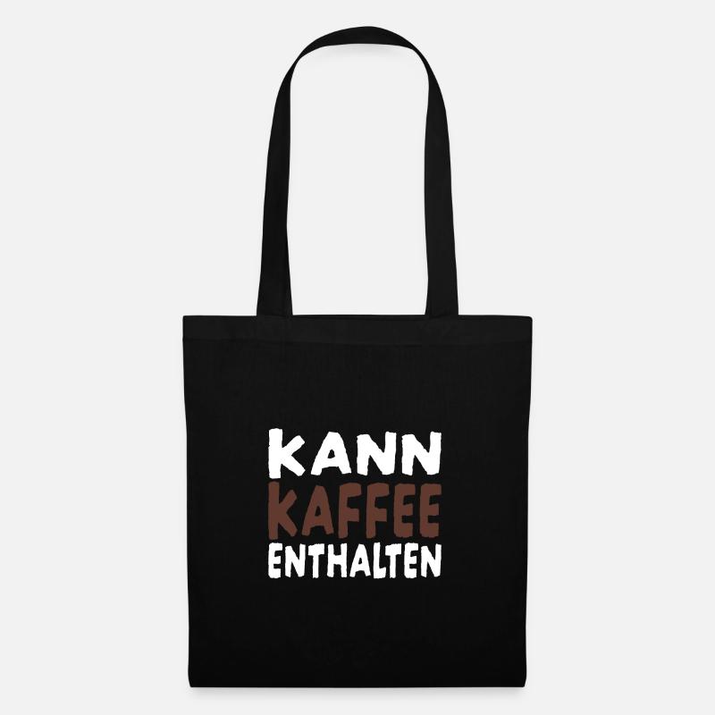 Kann Kaffee enthalten - Stoffbeutel - Schwarz