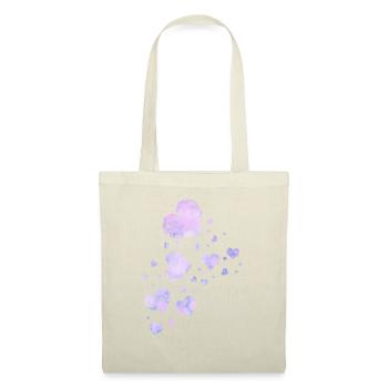 coeurs de peinture - Sac en tissu - nature - Devant