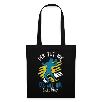 Handball Handballer Handballspieler Ballsport - Stoffbeutel - Schwarz - Vorne
