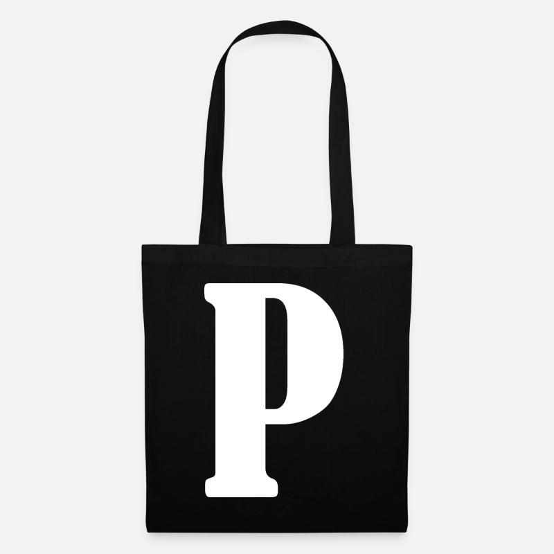 P - Stoffbeutel - Schwarz