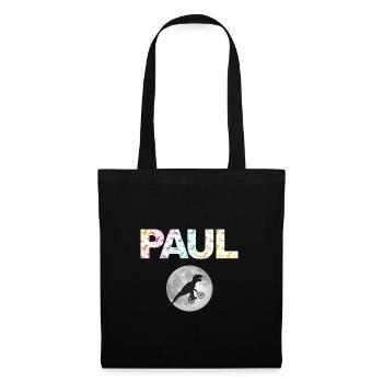 PAUL - Beautiful boy name with dinosaur - Tote Bag - black - Front