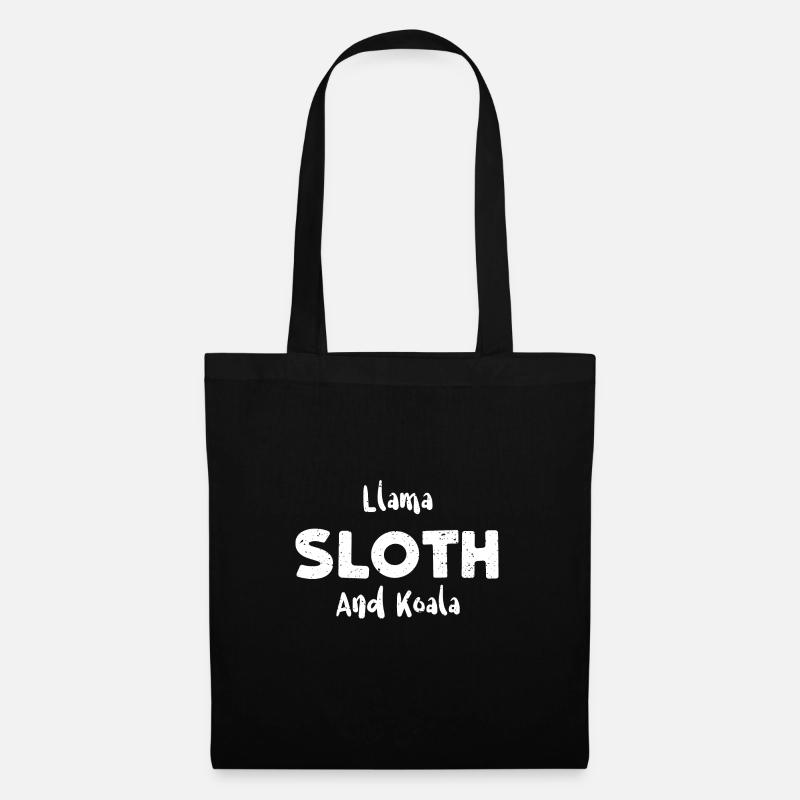 Llama Sloth And Koala - Sloth - Tote Bag - black