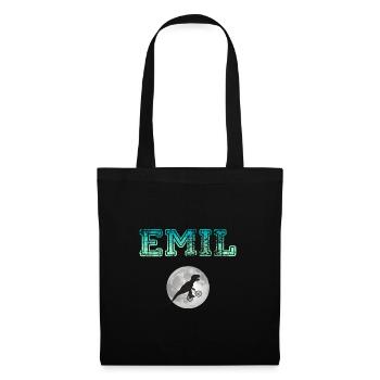 EMIL - Beautiful boy name with dinosaur - Tote Bag - black - Front