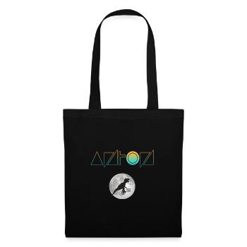 ANTON - Beau prénom de garçon avec dinosaure - Sac en tissu - noir - Devant