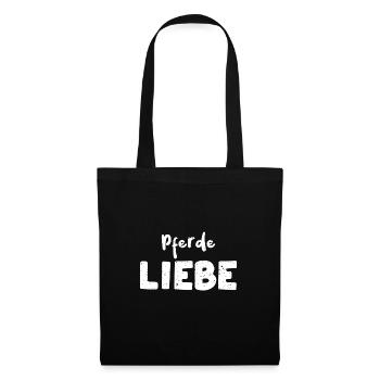 Pferde Liebe - Horse - Stoffbeutel - Schwarz - Vorne