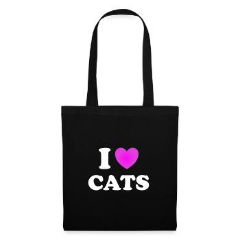 Cat lovers I love cats I love cats - Tote Bag - black - Front