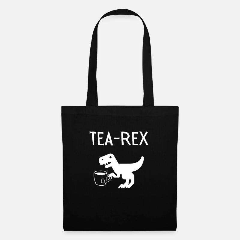 tea-rex - Stoffbeutel - Schwarz