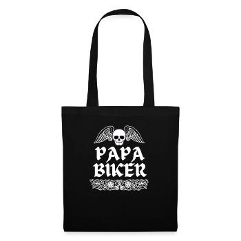 papa biker - Sac en tissu - noir - Devant
