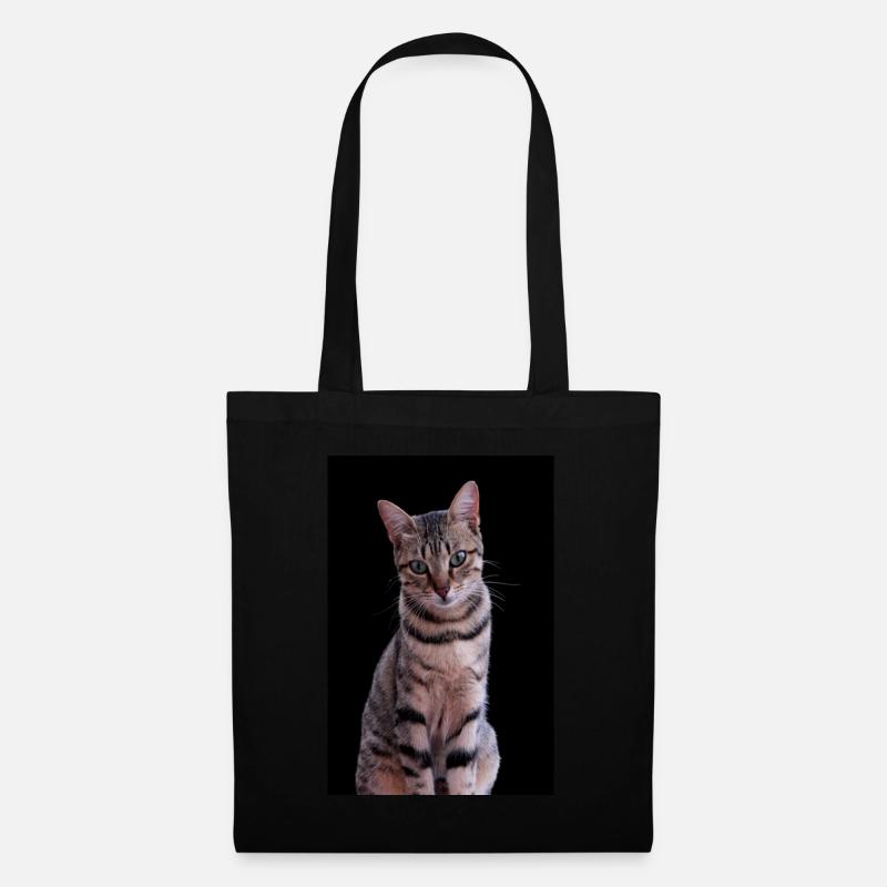 Katze Katze süßes Kätzchen - Stoffbeutel - Schwarz