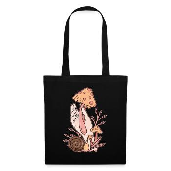 Quelques Mushrooms_Cottagecore - Sac en tissu - noir - Devant