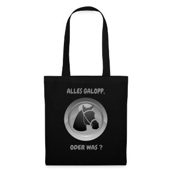 TOUT GALOPP OU QUOI? - Sac en tissu - noir - Devant