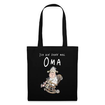 Ich Bin Dann Mal Oma I Enkel I Enkelkind - Stoffbeutel - Schwarz - Vorne