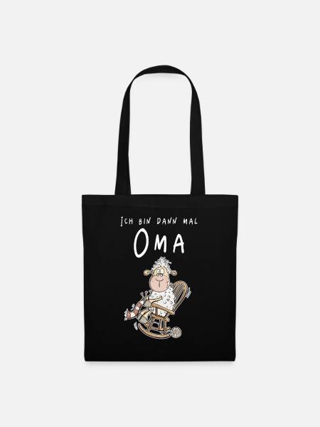 Ich Bin Dann Mal Oma I Enkel I Enkelkind - Stoffbeutel - Schwarz