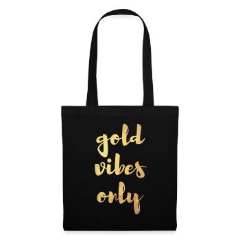 Gold Vibes Only Yoga Decoration cool Quotes - Tote Bag - black - Front