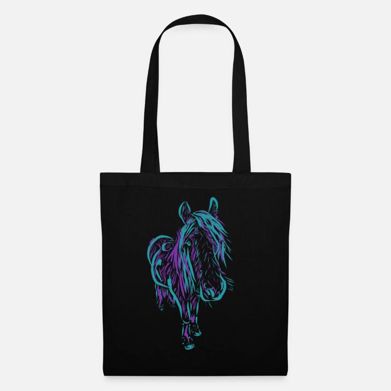 Cheval - Sac en tissu - noir