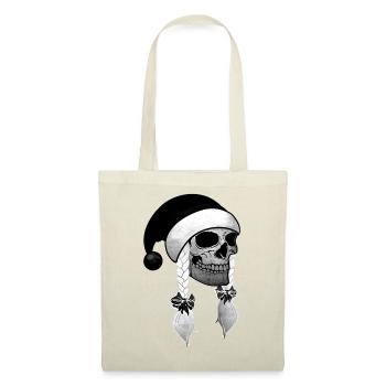 Skull Woman Christmas Beanie Braids - Tote Bag - nature - Front