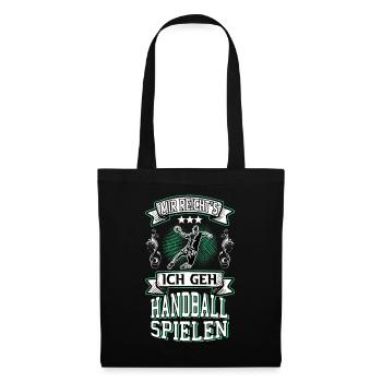 Handball Handballspieler Handballer Spruch Lustig - Stoffbeutel - Schwarz - Vorne