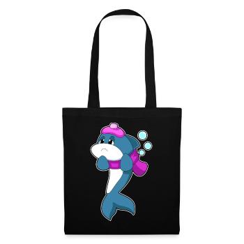 Dolphin Hot Water Bottle - Tote Bag - black - Front