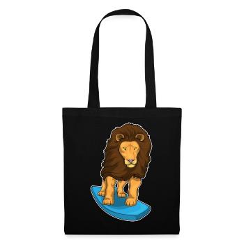 Lion Surfing Planche de surf Été - Sac en tissu - noir - Devant