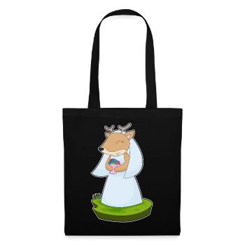 Deer Bride Bouquet Wedding - Tote Bag - black - Front